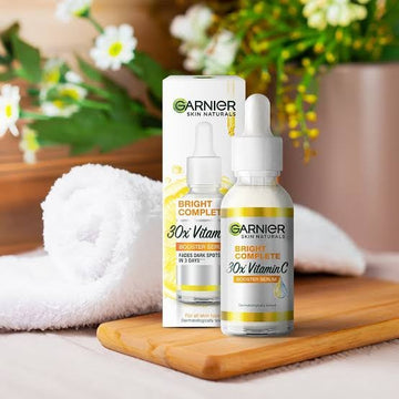 Garnier Skin Active Bright Complete Vitamin C Serum – 30ml | Instant Glow & Dark Spot Reduction